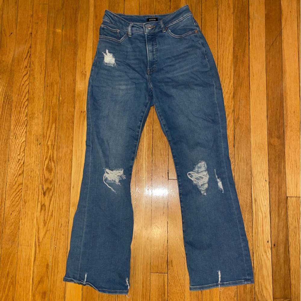 Express straight leg jeans.